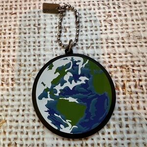 Coach Earth leather hangtag bag charm NASA